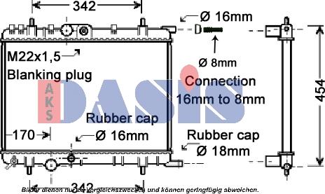 AKS Dasis 060057N - Радиатор, охлаждение двигателя autospares.lv