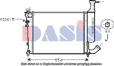 AKS Dasis 060014N - Радиатор, охлаждение двигателя autospares.lv