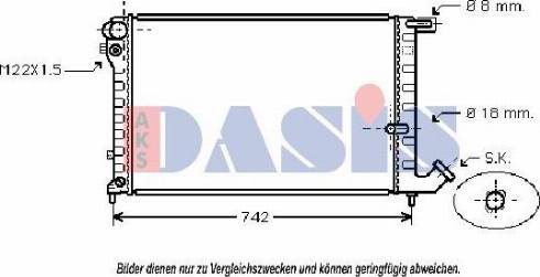 AKS Dasis 060011N - Радиатор, охлаждение двигателя autospares.lv