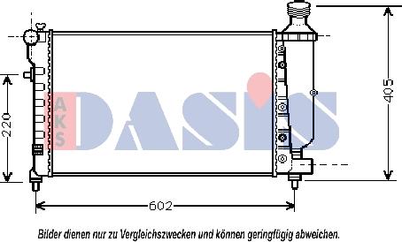 AKS Dasis 060035N - Радиатор, охлаждение двигателя autospares.lv