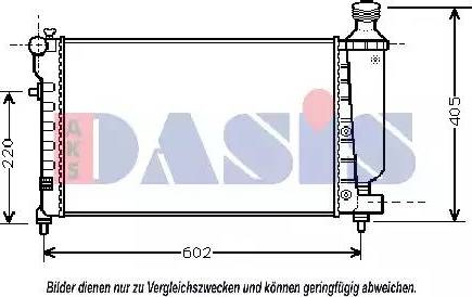 AKS Dasis 060036N - Радиатор, охлаждение двигателя autospares.lv