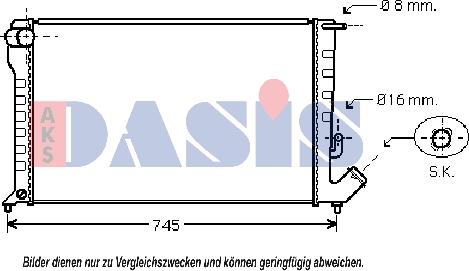 AKS Dasis 060031N - Радиатор, охлаждение двигателя autospares.lv