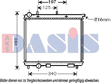 AKS Dasis 060033N - Радиатор, охлаждение двигателя autospares.lv