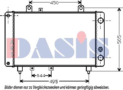 AKS Dasis 060140N - Радиатор, охлаждение двигателя autospares.lv