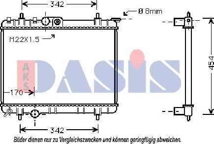 AKS Dasis 061090N - Радиатор, охлаждение двигателя autospares.lv