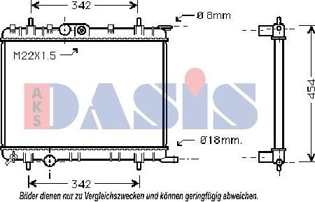 AKS Dasis 061040N - Радиатор, охлаждение двигателя autospares.lv