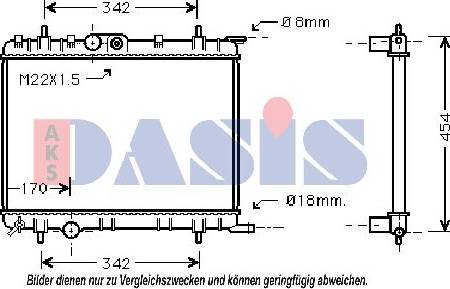 AKS Dasis 061030N - Радиатор, охлаждение двигателя autospares.lv