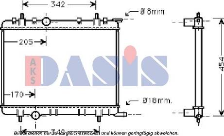 AKS Dasis 061120N - Радиатор, охлаждение двигателя autospares.lv