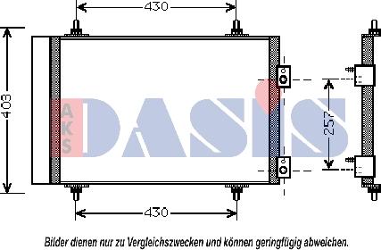 AKS Dasis 062015N - Конденсатор кондиционера autospares.lv