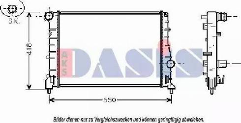 AKS Dasis 010006N - Радиатор, охлаждение двигателя autospares.lv