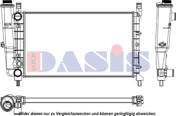 AKS Dasis 080680N - Радиатор, охлаждение двигателя autospares.lv