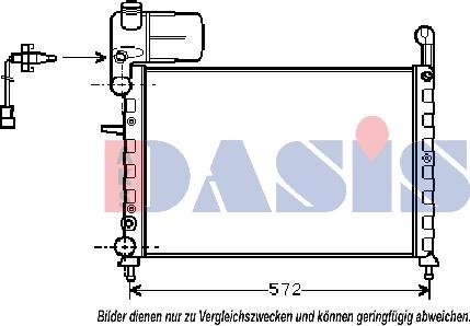 AKS Dasis 080630N - Радиатор, охлаждение двигателя autospares.lv