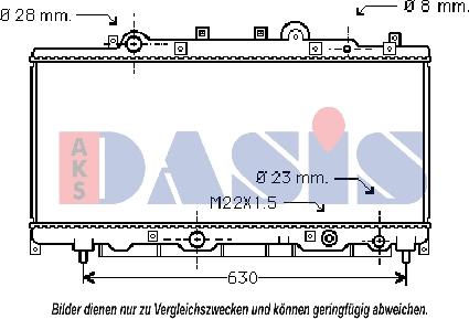 AKS Dasis 080042N - Радиатор, охлаждение двигателя autospares.lv