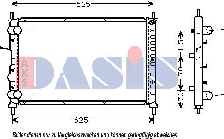 AKS Dasis 080047N - Радиатор, охлаждение двигателя autospares.lv