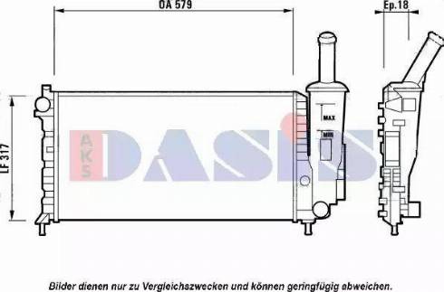 AKS Dasis 080068N - Радиатор, охлаждение двигателя autospares.lv