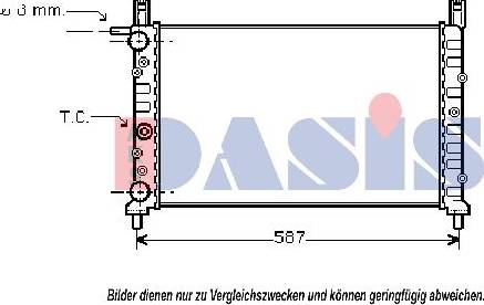 AKS Dasis 080006N - Радиатор, охлаждение двигателя autospares.lv