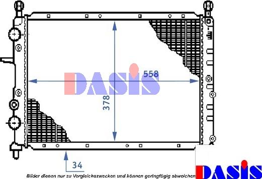 AKS Dasis 080000N - Радиатор, охлаждение двигателя autospares.lv