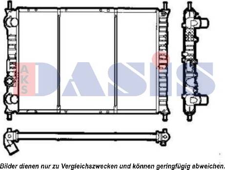 AKS Dasis 080019N - Радиатор, охлаждение двигателя autospares.lv