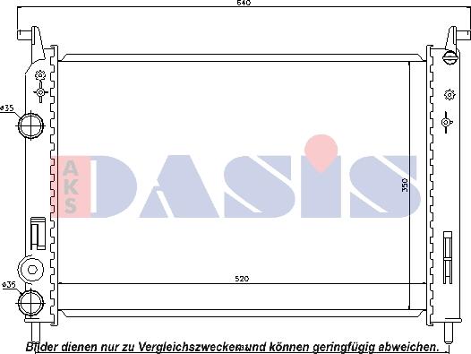 AKS Dasis 080084N - Радиатор, охлаждение двигателя autospares.lv