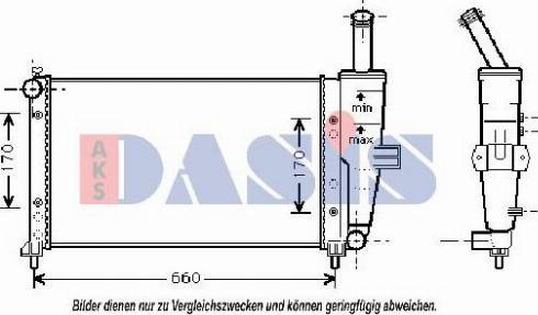 AKS Dasis 081380N - Радиатор, охлаждение двигателя autospares.lv