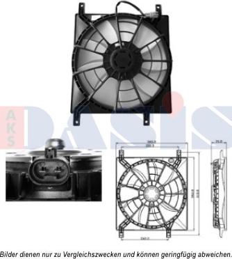 AKS Dasis 088075N - Вентилятор, охлаждение двигателя autospares.lv