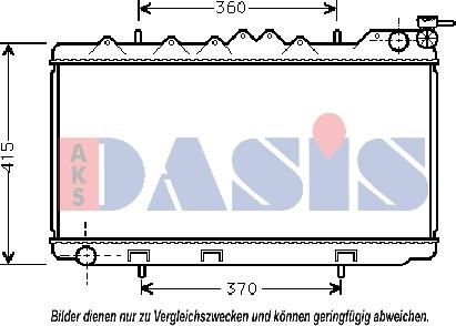 AKS Dasis 070063N - Радиатор, охлаждение двигателя autospares.lv