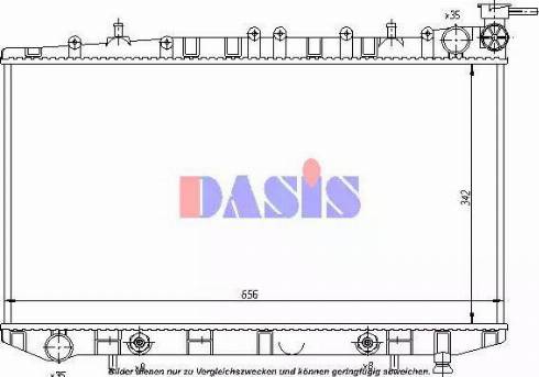 AKS Dasis 070081N - Радиатор, охлаждение двигателя autospares.lv