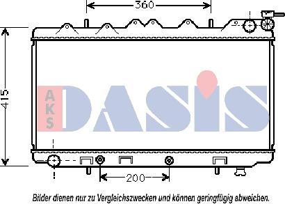 AKS Dasis 070640N - Радиатор, охлаждение двигателя autospares.lv