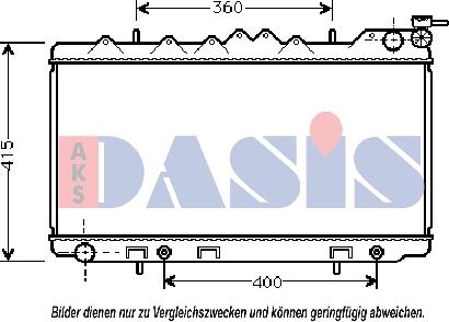 AKS Dasis 070033N - Радиатор, охлаждение двигателя autospares.lv