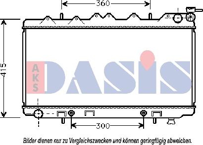 AKS Dasis 070180N - Радиатор, охлаждение двигателя autospares.lv