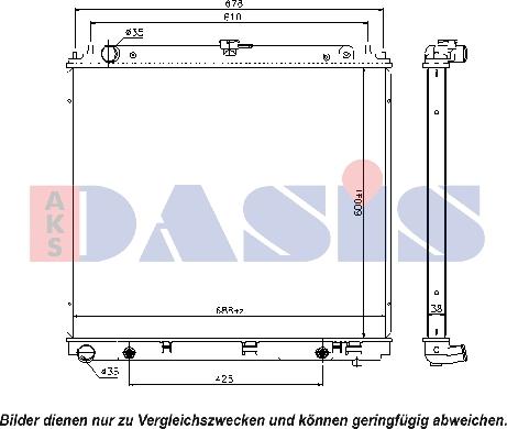 AKS Dasis 070139N - Радиатор, охлаждение двигателя autospares.lv