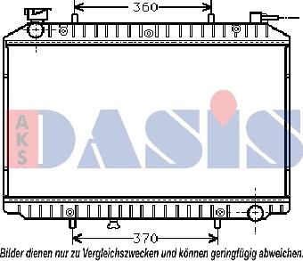 AKS Dasis 070250N - Радиатор, охлаждение двигателя autospares.lv