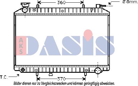 AKS Dasis 070280N - Радиатор, охлаждение двигателя autospares.lv