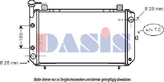 AKS Dasis 071840N - Радиатор, охлаждение двигателя autospares.lv