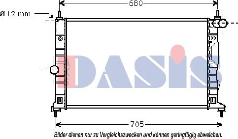 AKS Dasis 190007N - Радиатор, охлаждение двигателя autospares.lv