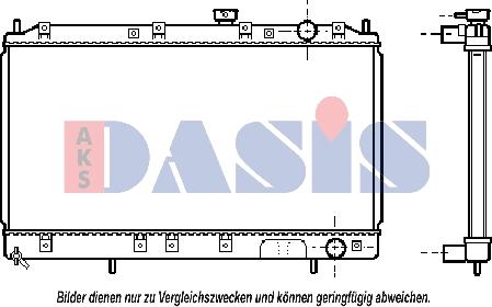 AKS Dasis 140051N - Радиатор, охлаждение двигателя autospares.lv