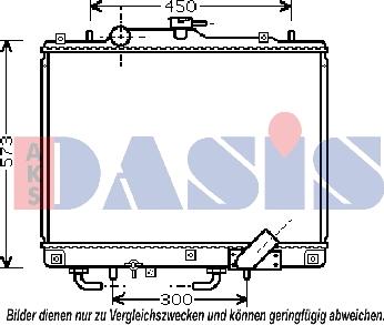 AKS Dasis 140012N - Радиатор, охлаждение двигателя autospares.lv