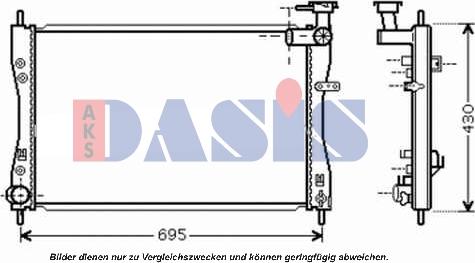 AKS Dasis 140079N - Радиатор, охлаждение двигателя autospares.lv