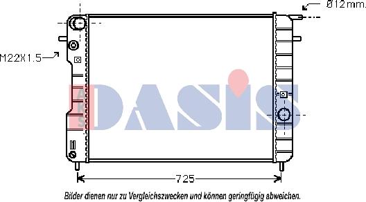 AKS Dasis 150044N - Радиатор, охлаждение двигателя autospares.lv