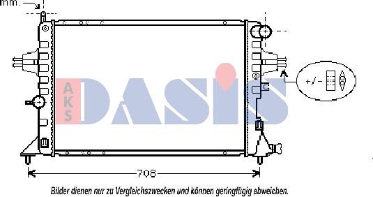 AKS Dasis 150046N - Радиатор, охлаждение двигателя autospares.lv