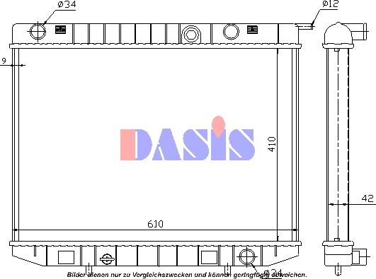 AKS Dasis 150006N - Радиатор, охлаждение двигателя autospares.lv