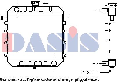 AKS Dasis 150036N - Радиатор, охлаждение двигателя autospares.lv