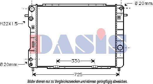 AKS Dasis 150029N - Радиатор, охлаждение двигателя autospares.lv