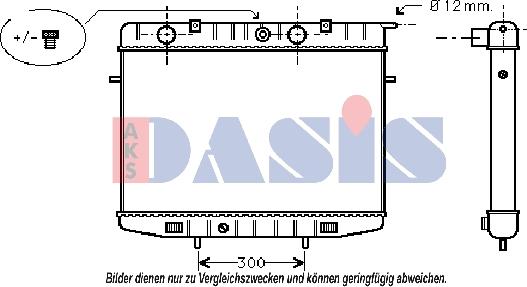 AKS Dasis 150700N - Радиатор, охлаждение двигателя autospares.lv