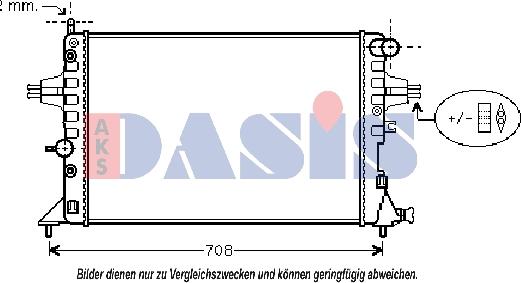 AKS Dasis 151640N - Радиатор, охлаждение двигателя autospares.lv