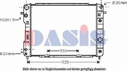 AKS Dasis 151240N - Радиатор, охлаждение двигателя autospares.lv