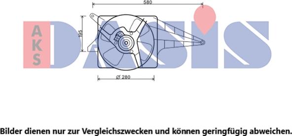 AKS Dasis 158129N - Вентилятор, охлаждение двигателя autospares.lv