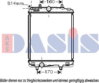 AKS Dasis 160095N - Радиатор, охлаждение двигателя autospares.lv