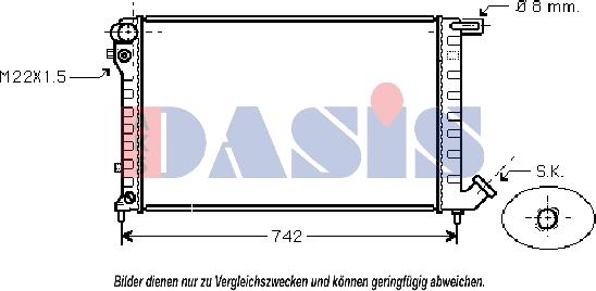 AKS Dasis 160042N - Радиатор, охлаждение двигателя autospares.lv