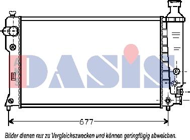 AKS Dasis 160068N - Радиатор, охлаждение двигателя autospares.lv